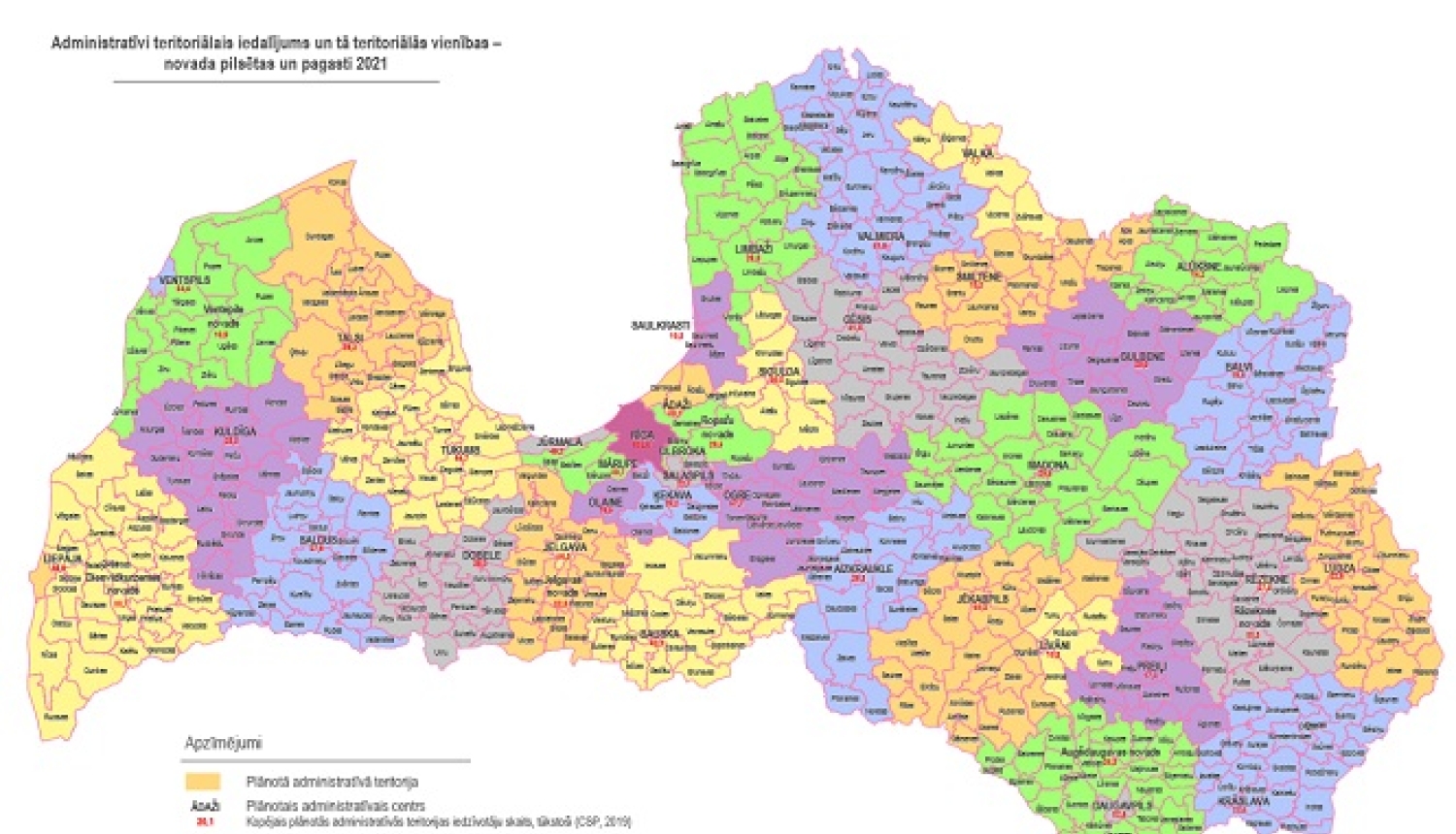 Latvijas administratīvās teritorijas pēc 2021.gada